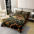 thumbnail image 2 of Video Gaming Controller 100% Cotton Duvet Cover King Size, 3D Game Console Comforter Cover For Bedroom, Gamepad Printed Soft Bedding Set, Black Orange Geometric Quilt Cover（No Comforter）, 2 of 6