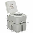 thumbnail image 2 of Spaco 5.3 Gallon Portable Travel Toilet with Piston Pump Flush, Quart Portable Freezer Electric Cooler Car Refrigerator with Dual Zone, 2 of 9