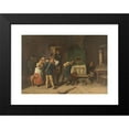 thumbnail image 2 of Hugo G. Kotschenreiter 24x17 Black Modern Framed Museum Art Print Titled - The Police Officer in the Pub (1884), 2 of 5