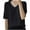 Black, variant on TKLPEHG Short Sleeve Tops for Women V-Neck Knit Tops Summer Casual Loose Fitted Basic Tops Classic Solid Color Tshirt Blouses (Light Blue,XXL)