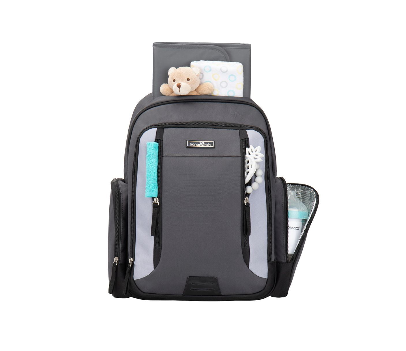 Bananafish Studios Black/Grey Colorblock Backpack Diaper Bag