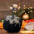 thumbnail image 4 of SIguan,1 PCS Fall Artificial Velvet Pumpkins Decorations Fabric Pumpkin with Diamonds and Spiders for Home Farmhouse Harvest Wedding Halloween Thanksgiving Decor Black 3.94*3.54'', 4 of 4