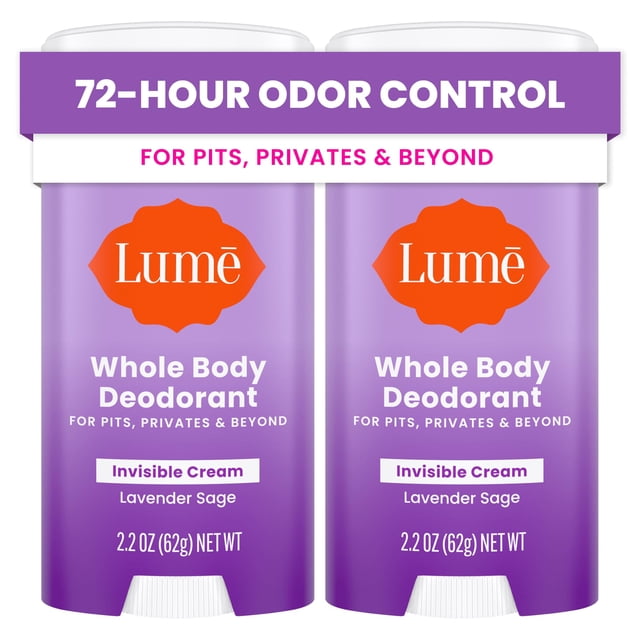 Crema desodorante en barra Lume Underarms Private Parts 62 ml x2