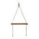 thumbnail image 1 of Estante colgante de pared de macramé bohemio, decoración creativa de pared con cuerda tejida decorativa Blanco, 1 of 9