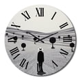 thumbnail image 2 of Designart "Mirage in the Desert III III" Landscapes Oversized Wall Clock, 2 of 6