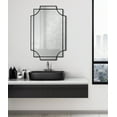 thumbnail image 6 of Kate and Laurel Minuette Glam Wall Mirror, 24" x 36", Black, Elegant Traditional Home Decor With A Boho Charm, 6 of 6