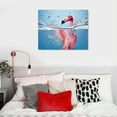 thumbnail image 5 of ONETECH  Flamingo in Water Pictures Wall Art Pink Flamingos Animal Canvas Prints Artwork Painting for Home Living Room Bedroom Bathroom Walls Decorations,Picture Frame, 5 of 5