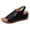 Black, variant on Orthopedic Wedges Gladiator Dressy Sandals for Women Ladies with Adjustable Back Strap Comfortable Peep Toe Arch Support Platform Chunky Walking Summer Shoes Black Size 8
