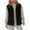 Black, variant on Winter Women's Full Zip Fleece Jacket Winter Warm Sleeveless Jacket with Pockets Solid Color Outerwear with Pockets My Order My Items