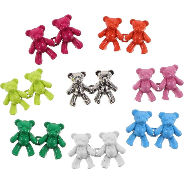 8pares Botones Ajustables Para Pantalones Jeans Clip De Cintura Para Ajustar De Accesorios Con Diseño De Oso Para Ropa Holgada Solución Chic Y Elegante Para Ajustar La Cintura
