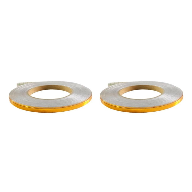 Inteprter Cinta para azulejos autoadhesiva impermeable para el hogar, baño, suelo de cerámica, línea de costura, tira selladora dorada de 0,5 cm de Oro 0.5 cm, espesar 2piezas Inteprter CBP496404