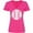 Hot Pink, variant on Inktastic Distressed Baseball in White Women's V-Neck T-Shirt