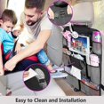 thumbnail image 5 of Foldable Car Back Seat Organizer with Touch Screen Tablet Holder Tissue Box Car Organizer with 8 Headphone Storage Pockets/Charging, 5 of 5