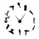 thumbnail image 1 of Reloj de pared silencioso, adhesivos acrílicos para pared, relojes grandes, decoración para oficina Negro, 1 of 8