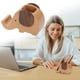 thumbnail image 1 of Funda de almohada, portalápices, decoración de mesa, organizador de escritorio, portalápices de madera con forma de elefante (un solo orificio) para teléfono., 1 of 9