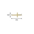 thumbnail image 5 of Vanbelle Sterling Silver Jewelry Slanted Cross Pendant Necklace with Yellow Gold Plating for Women, 5 of 6