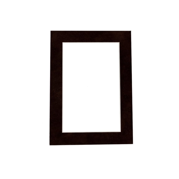 Cocoa Suede Acid Free 11x14 Picture Frame Mats with White Core Bevel Cut for 8.5x11 Pictures - Fits 11x14 Frame -