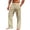 Khaki, variant on GrmtClth Linen Pants Men Elastic Waist Drawstring Casual Yoga Beach Pants Lightweight Loose Cotton Linen Pants 2026 Summer Relaxed Fit Travel Pant with Deep Pockets Khaki 2XL