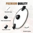 thumbnail image 4 of Replacement Locking Glass Lid for 7 Quart Slow Cooker, Oval Tempered Glass Lid with Clips, 4 of 5