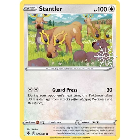 Pokemon Sword & Shield Astral Radiance Common Stantler #125 (Holiday Calendar)