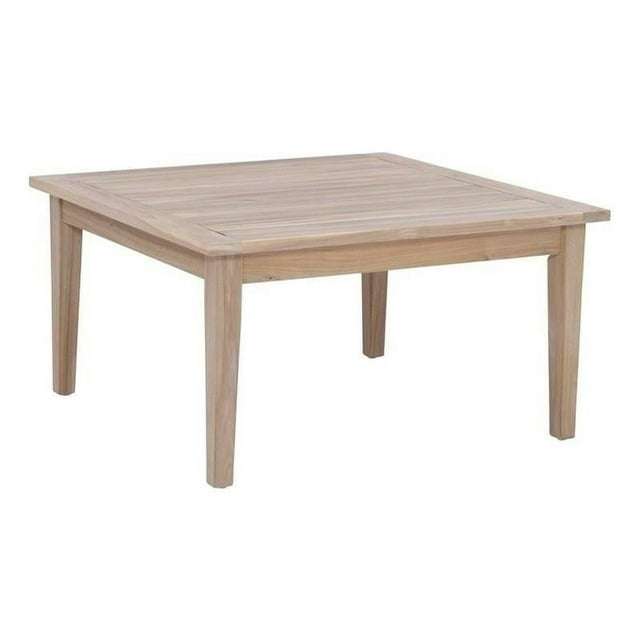 Linon Kori Outdoor Wood Square Coffee Table in Natural