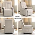 thumbnail image 5 of Power Recliner Chair for Adults, Airbag Massage Reclining Chair for Living Room, Home Theater Seating Single Sofa Chenille Recliner, Beige, 5 of 8