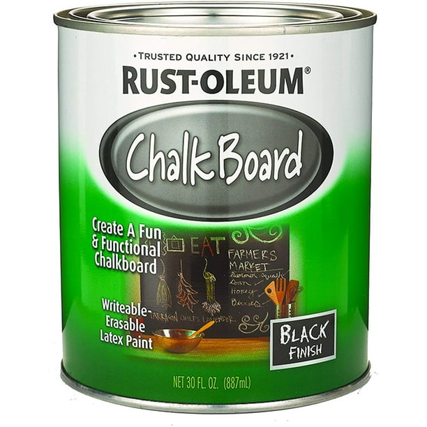 Rustoleum 206540 1 Quart Black Chalk Board Paint