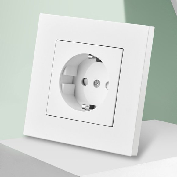 Lefu European 16A Power Socket Compatible with 86mm*86mm PC Wall Installation