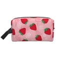 thumbnail image 2 of Uemuo Strawberry Pattern Portable Toiletry Bags with Handle, Waterproof travel Make up Bags for Women, Large Capacity Travel Cosmetic Bags, 2 of 9