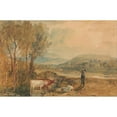 thumbnail image 3 of Joseph Mallord William Turner 24x17 Black Modern Framed Museum Art Print Titled - Lulworth Castle, Dorset (ca. 1820), 3 of 5