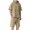 Khaki, variant on Vedolay men's summer shorts sets Men's Hawaiian Sets Short Sleeve Beach Flower Shirts and Shorts Outfits,Khaki L