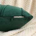 thumbnail image 3 of REGALWOVEN Velvet Throw Pillow Covers Set of 2 for Sofa Living Room Decor Dark Green 12" x 20", 3 of 6