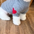 thumbnail image 1 of Suéter de amor con forro polar de otoño e invierno, ropa cálida y gruesa de verano para mascotas, perros, gatos, perros pequeños y osito de peluche, 1 of 5