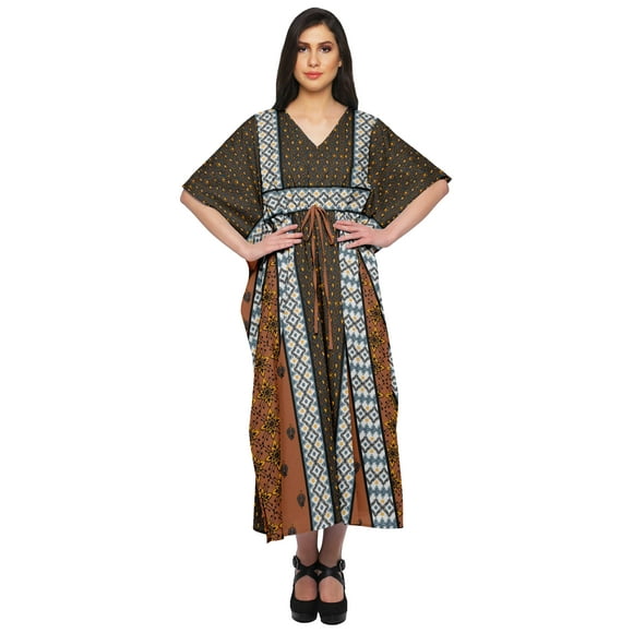 Moomaya Ladies Kaftan Holiday Loungewear Maxi Dress African Dresses For Women