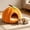 Orange M_Base#1042, variant on Pumpkin Shape Soft Enclosed Pet Cave Bed with Removable Cushion for Cats and Small Dogs
