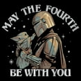 thumbnail image 2 of Boy's Star Wars: The Mandalorian Grogu May the Fourth Be With You  Graphic Tee Black Medium, 2 of 5