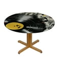 thumbnail image 3 of Orinice Music Notes Record Disc Round Table Cover Stain Resistant Washable Indoor Outdoor Tablecloth Kitchen Dining Wedding Parties Waterproof Fabric 100% Polyester 42-46, 3 of 8
