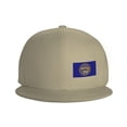 thumbnail image 3 of DouZhe Flat Brim Cap Snapback Hat, Nebraska State Flag Prints Adjustable Yellow Adult Baseball Cap, 3 of 6