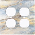 thumbnail image 3 of Metal Light Switch Plate Outlet Cover (Image of Marble Blue MAR014), 3 of 13