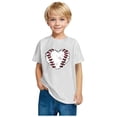 thumbnail image 2 of Robe à Manches Courtes Chemise à Manches Courtes pour Tout-Petits Garçons Filles Imprimé Baseball T-Shirt Mode Mignon Col Rond Imprimé Haut à Manches Courtes Chemise de Baseball pour Garçons Hauts à Manches Courtes, 2 of 5