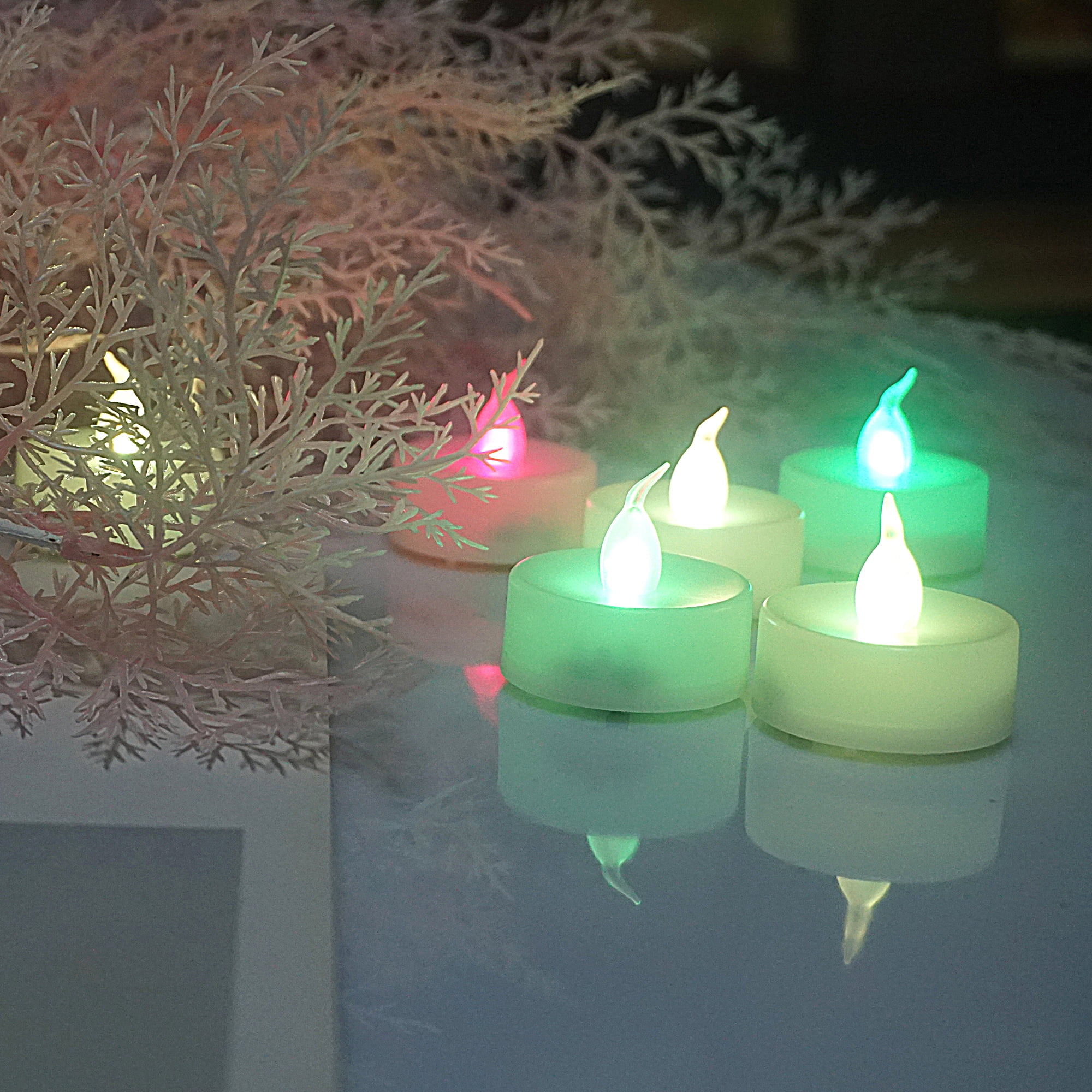 Color Changing Tea Lights Bulk Battery Operated Flameless Colored