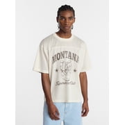 Graphic Boxy Fit Mesh Jersey Style Shirt, Men's XS-5XL