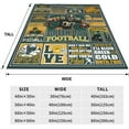 thumbnail image 3 of Football Blanket Gifts for Men Women,Football Fans Flannel Blanket,Football Team Fan Gifts Ideas for Men Women Boys Kids Throw Blanket 60"X50", 3 of 5