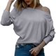 thumbnail image 1 of Top de mujer Gibobby suelto de Manga Larga Cuello redondo Forma de murciélago gris XL, 1 of 5