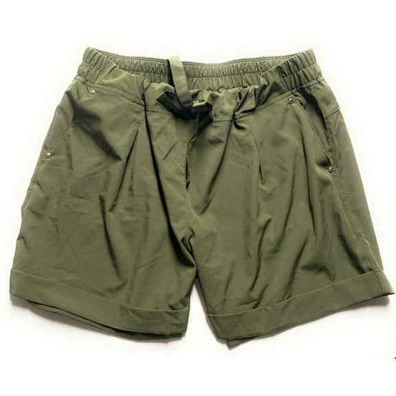 Mondetta Performance Gear Women's Stretch Shorts (Dusty Olive, X-Large)
