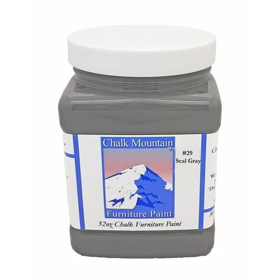 Chalk Mountain Furniture Paint - 32 Oz - Seal Gray Chalky Interior Paint