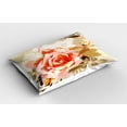 thumbnail image 2 of Ambesonne Rose Pillow Sham, Abstract Grunge, 26" X 20", Khaki Orange Pink, 2 of 2