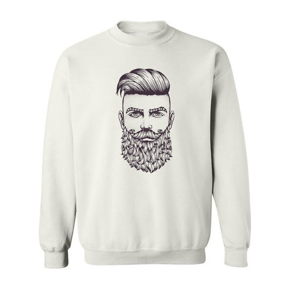 Hand-Drawn Hipster Design Sweatshirt Men -Image by Shutterstock, Male XX-Large