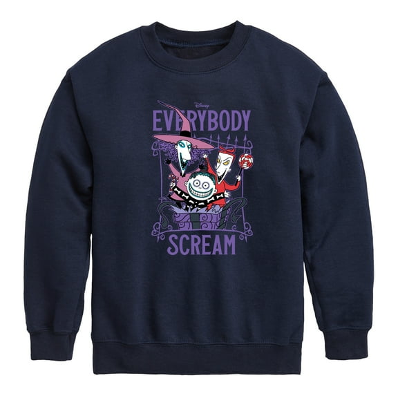 The Nightmare Before Christmas - Everybody Scream - Youth Crewneck Fleece Sweatshirt