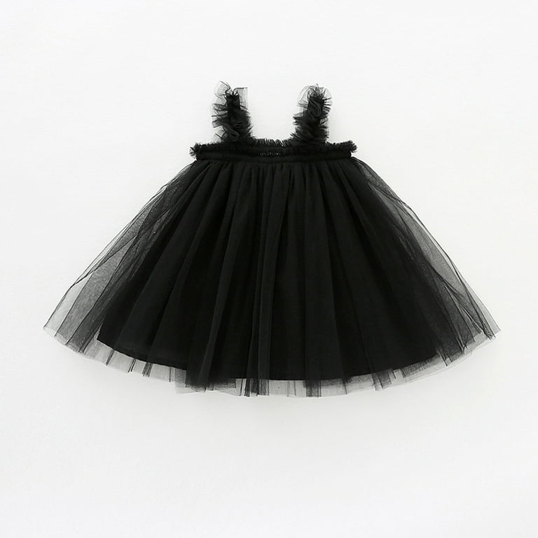 トップス Treat Girl's tulle frill jersey(black) Girl's Tulle Frill Jersey (Black)